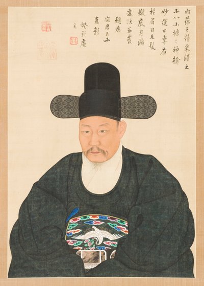 Ritratto di An, funzionario-scolaro, nel suo cinquantesimo anno da Yi Jaegwan